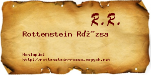 Rottenstein Rózsa névjegykártya